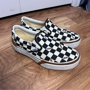 Vans Stacked Platform Checkerboard Slip-On Sneakers